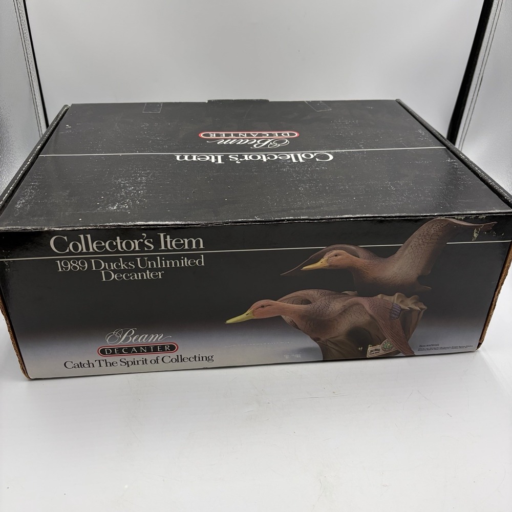 Jim Beam Ducks Unlimited 1989 Black Duck Decanter Empty With Box Read